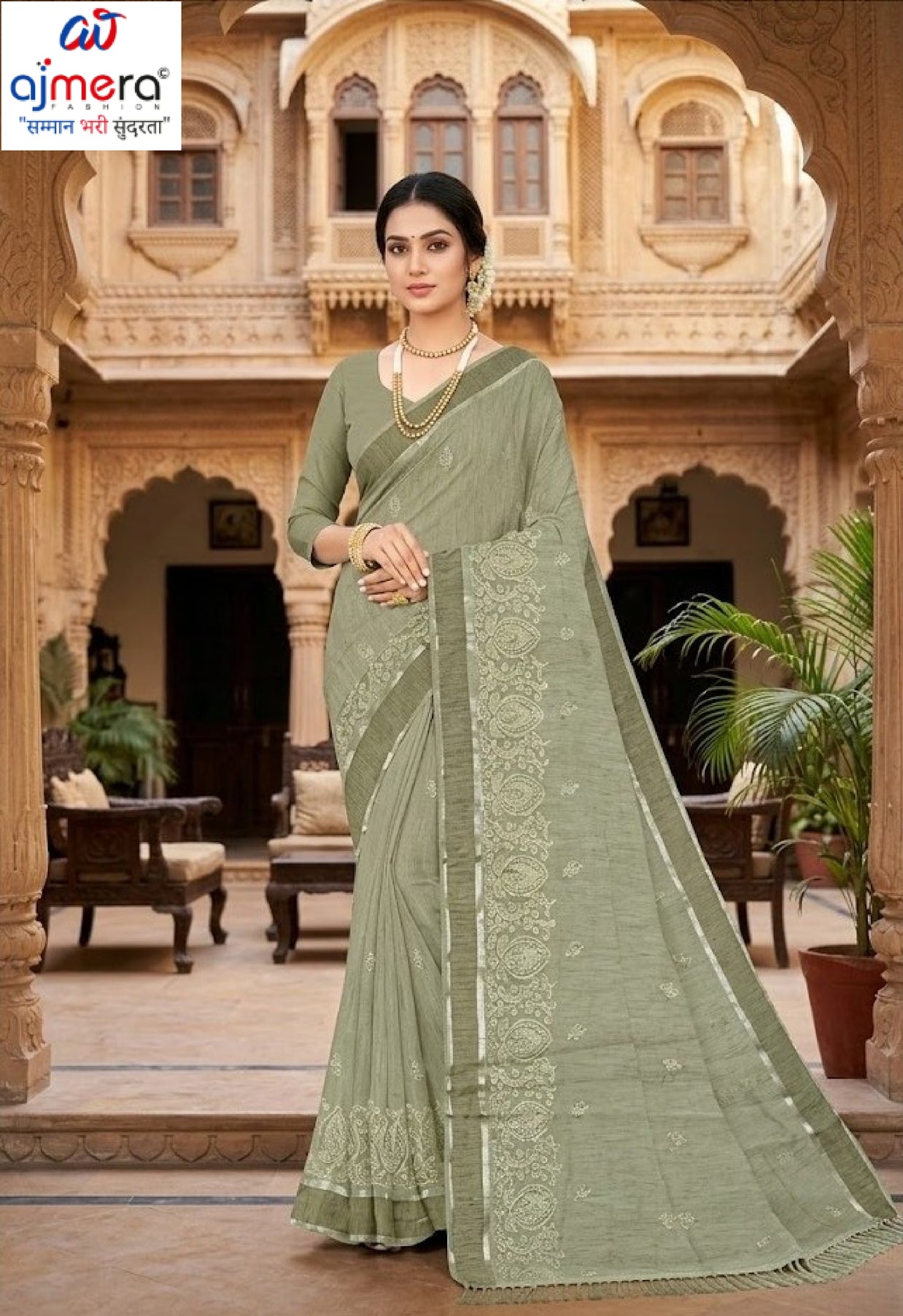 Designer Cotton Saree with Blouse Piece for Premium Ethnic and Traditional Wear | VKF-PAANBAHAR