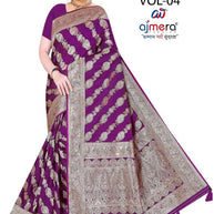 Premium Jacquard Silk Saree with Matching Blouse Piece for Ethnic Celebrations | DBU-CHOLI DAMAN VOL-4