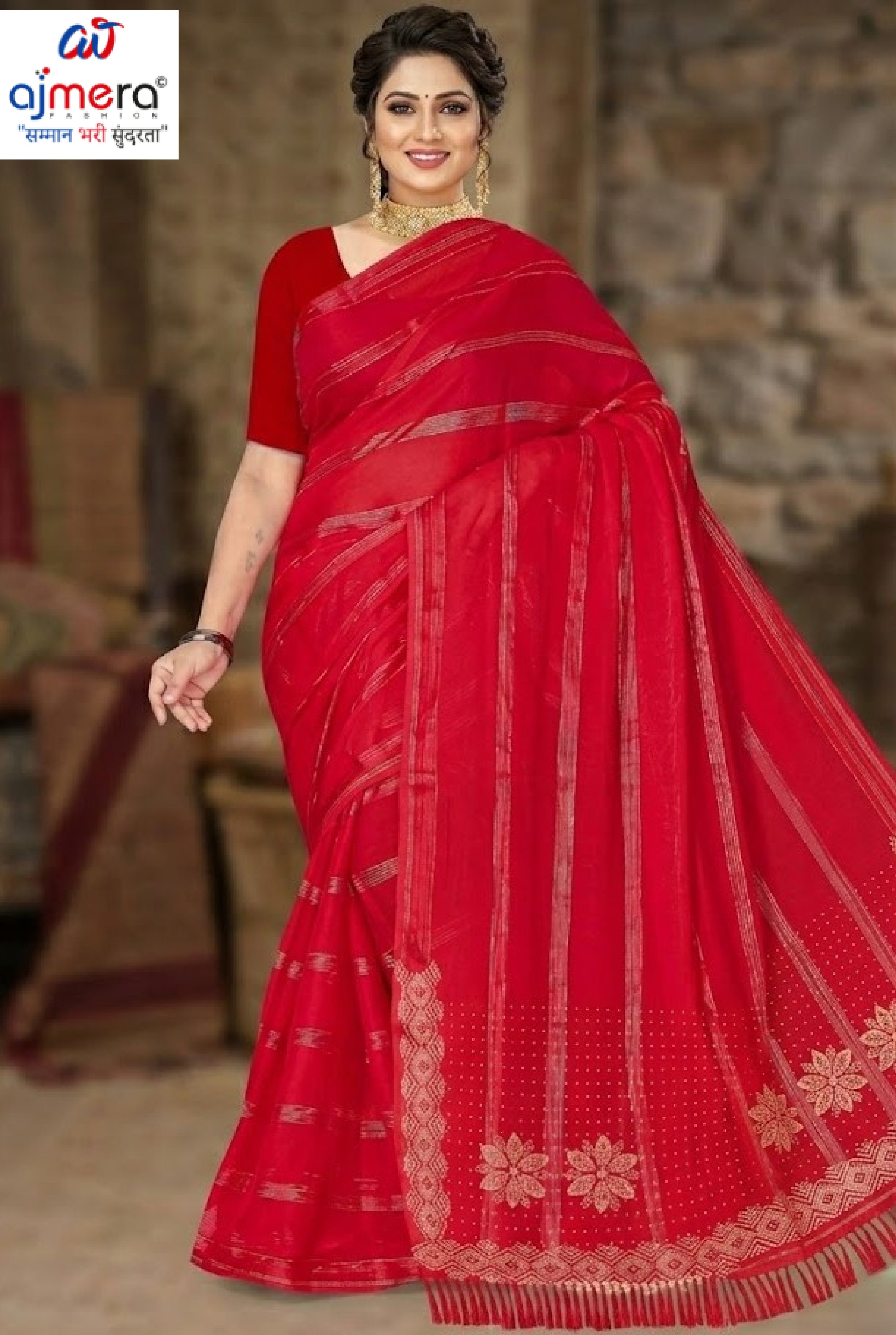 Dyed Matching Saree Dealer without Blouse for Premium Ethnic and Traditional Wear | KAVI-TOUCH