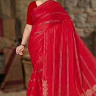 Dyed Matching Saree Dealer without Blouse for Premium Ethnic and Traditional Wear | KAVI-TOUCH