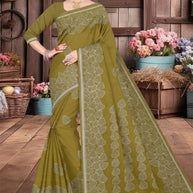 Soft Cotton Saree with Blouse Piece for Premium Ethnic and Traditional Wear | TLS-LUCKNOW COTTON WITH BP