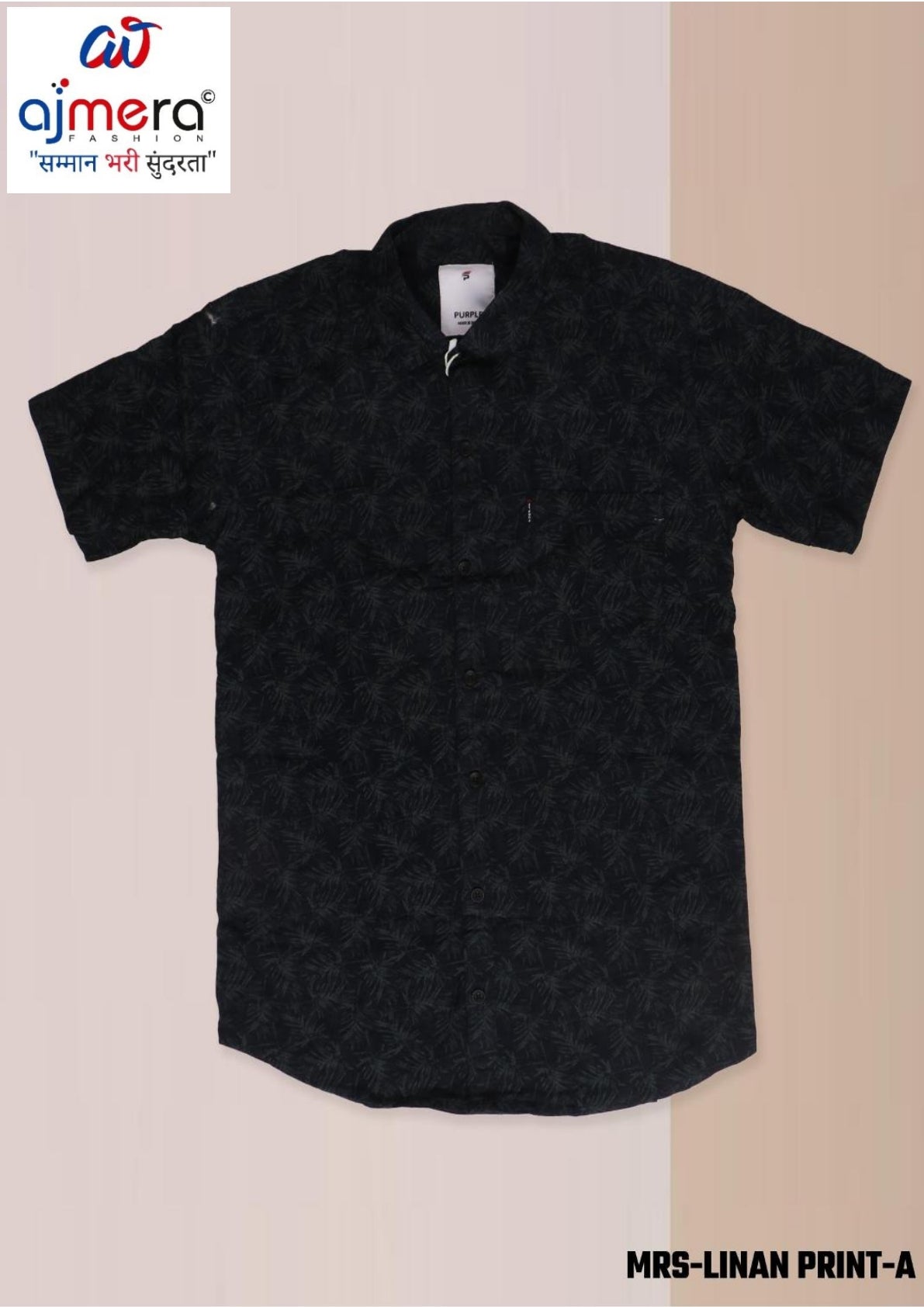 Mens Shirt Manufacturer India for Retailers | MRS-LINAN PRINT-A