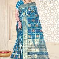 Rich Jacquard Silk Saree with Blouse Piece for Sophisticated Ethnic Style | TUL-PREM PAKHI SILK VOL-02