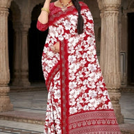 Premium Printed Saree with Matching Blouse Piece for Ethnic Elegance  | GLC-DHURANDHAR