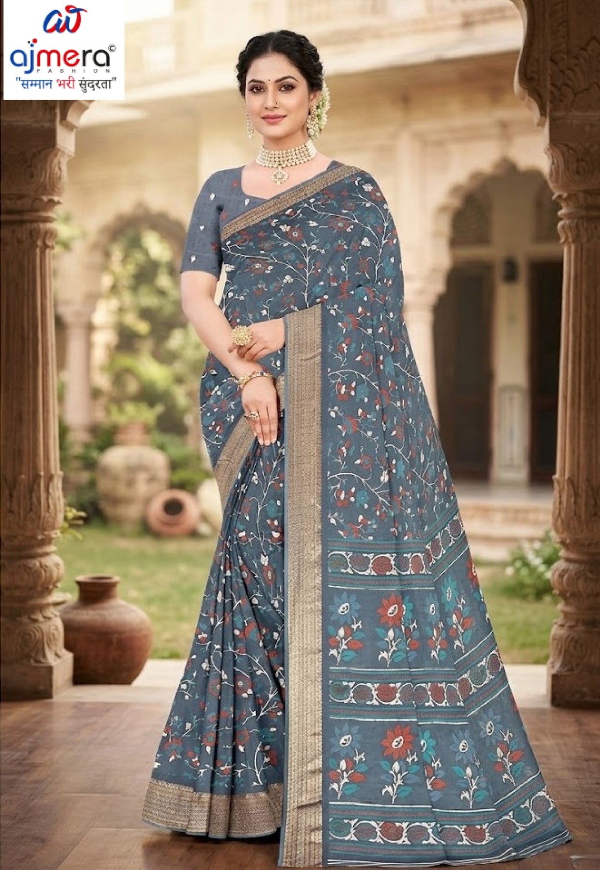 Classic Printed Saree with Blouse Piece for Timeless Traditional Style | GLC-KANCHI SILK-1