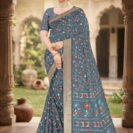 Classic Printed Saree with Blouse Piece for Timeless Traditional Style | GLC-KANCHI SILK-1