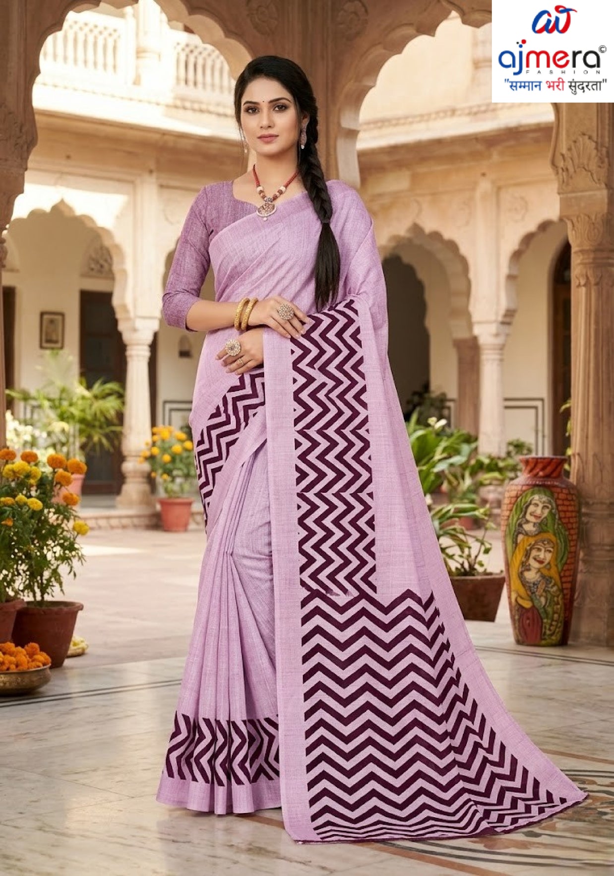 Khadi Print Loose Saree with Blouse for Premium Ethnic and Traditional Wear | GLC-LAPTOP