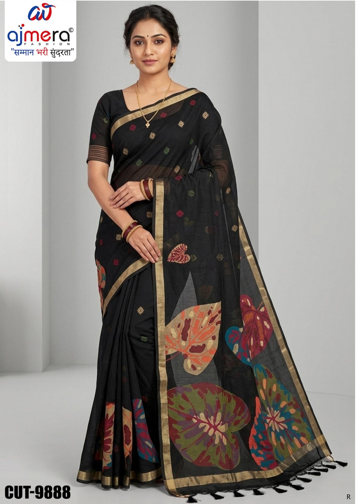 Exclusive Jacquard Silk Saree with Blouse Piece for Premium Cultural Wear | CUT-9888