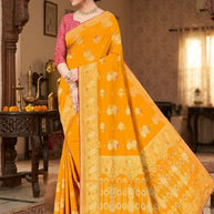 Traditional Craft Jacquard Silk Saree With Blouse Piece | DNA-TULSI SILK