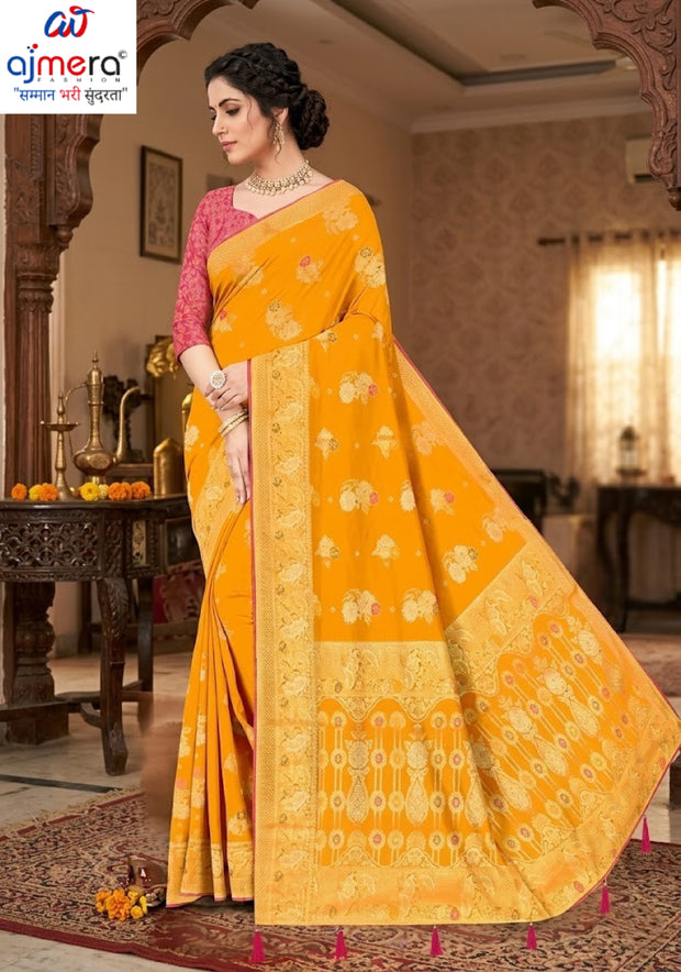 Traditional Craft Jacquard Silk Saree With Blouse Piece | DNA-TULSI SILK