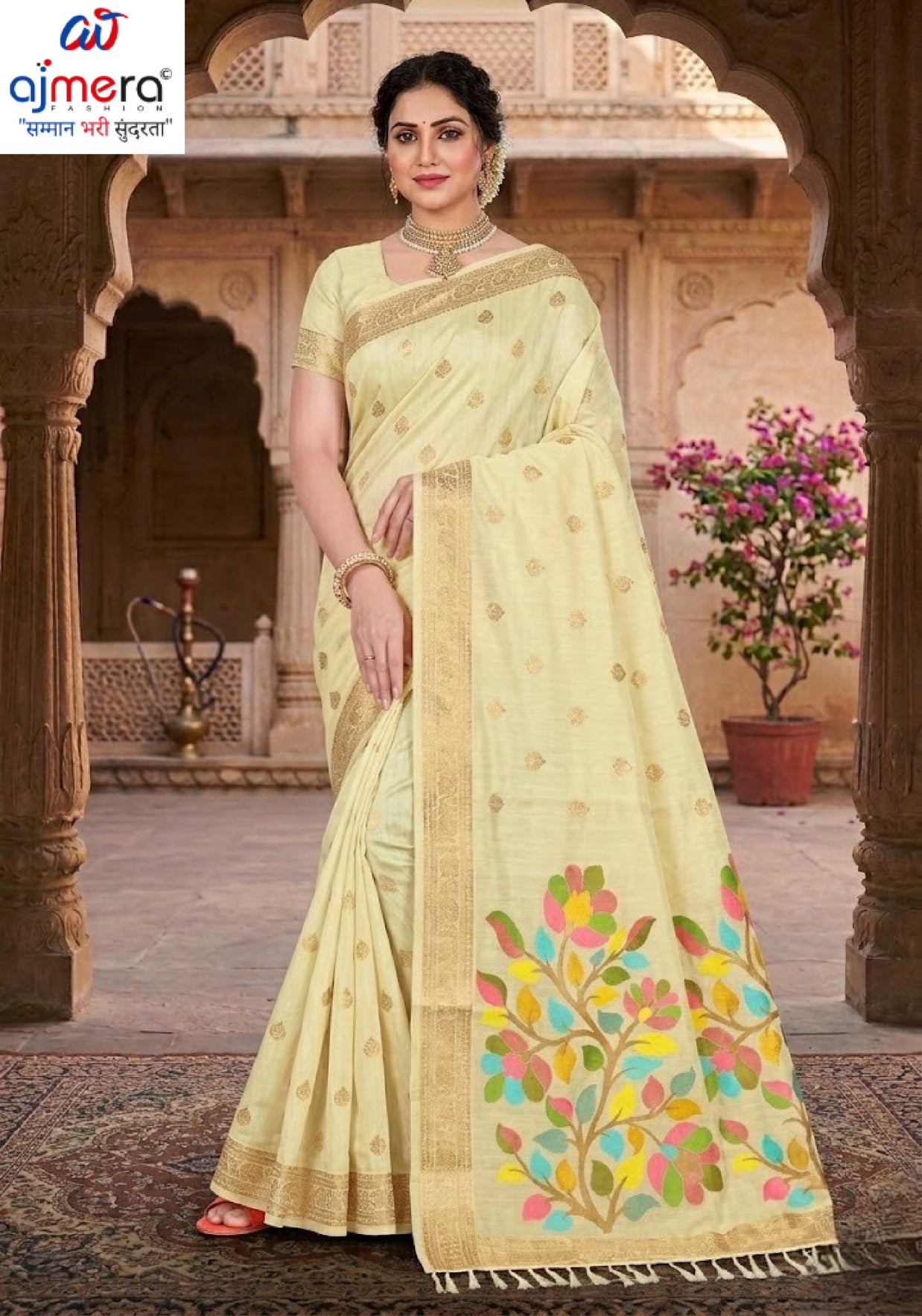 Luxury Elegance Jacquard Silk Saree Without Blouse | TUL-KOLAPURI SONG COTTON