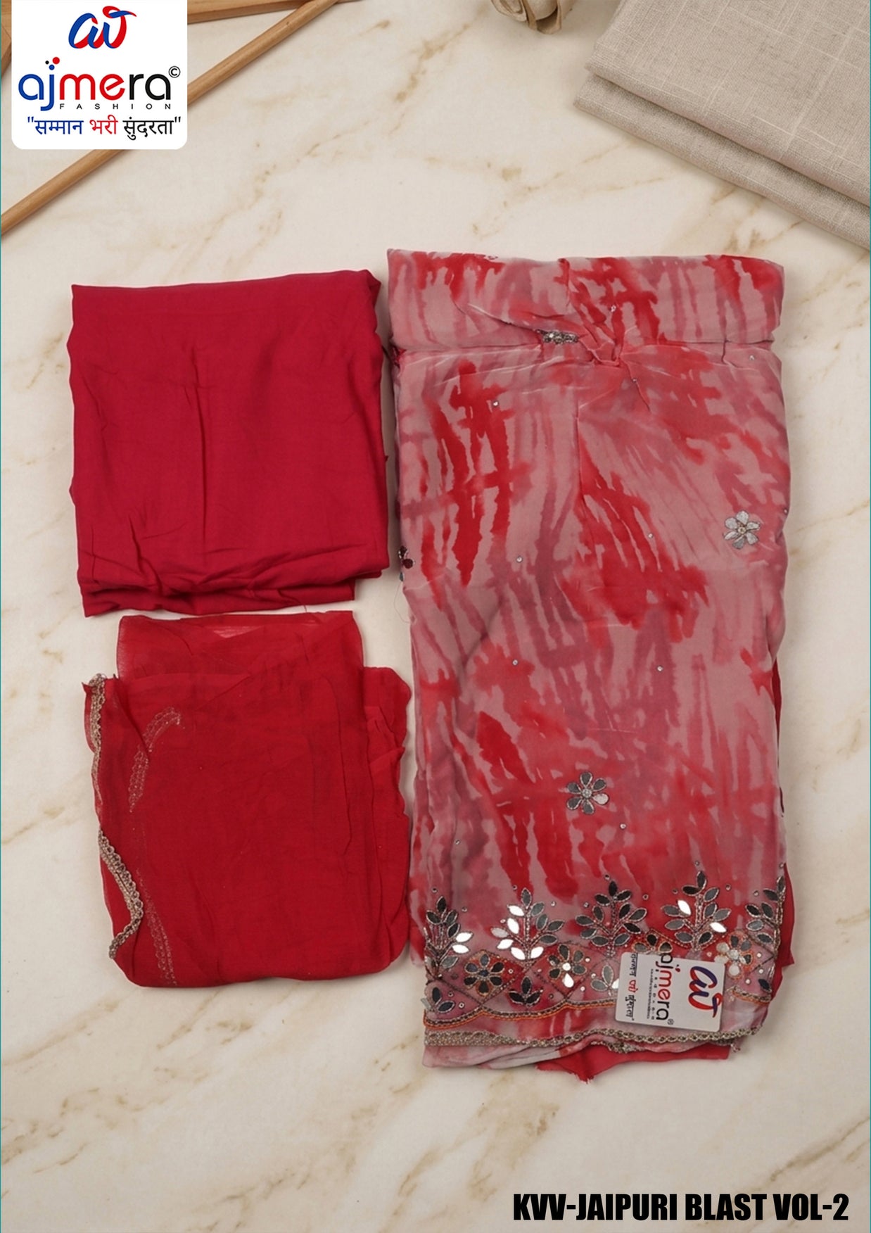 Exclusive Organza Unstitched Suit Set | KVV-JAIPURI BLAST VOL-2