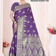 Exclusive Elegance Jacquard Silk Saree With Blouse Piece | TUL-MATWALI AANKHE SILK