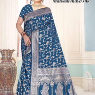 Designer Elegance Jacquard Silk Saree With Blouse Piece | TUL-MATWALI MAYA SILK