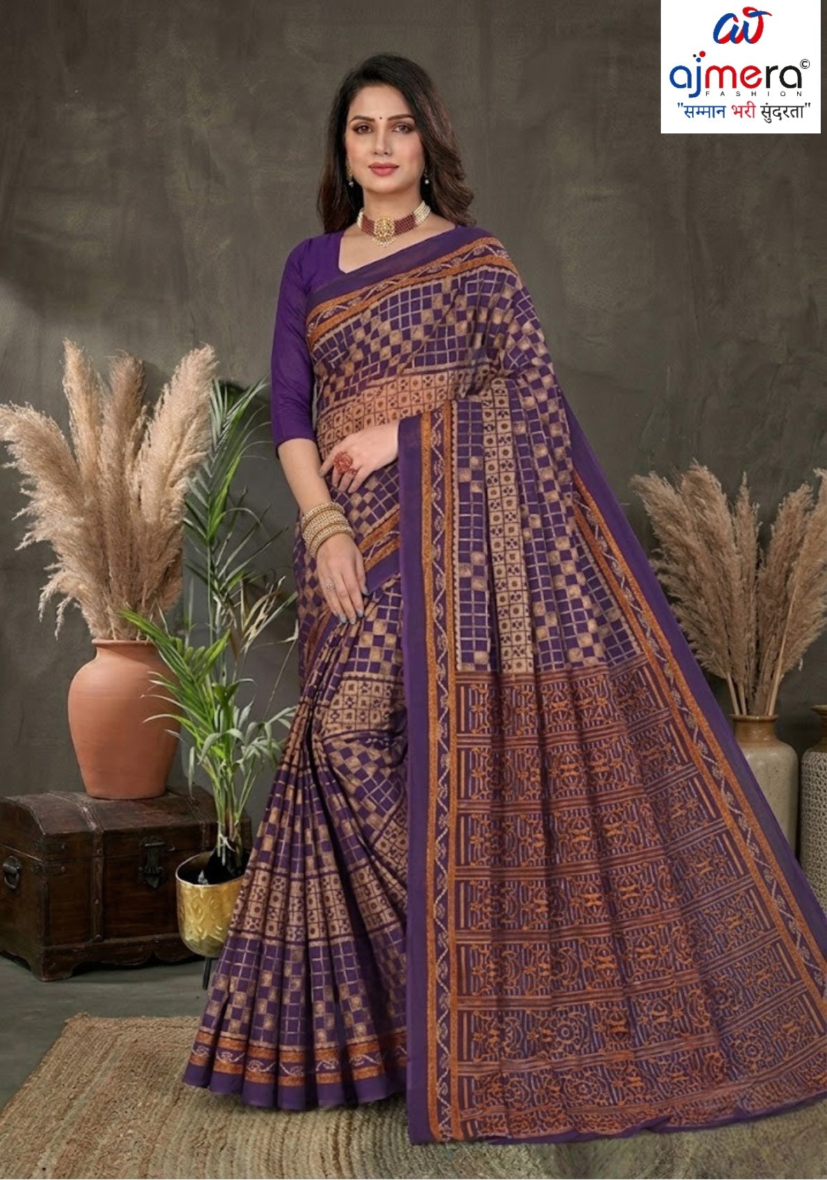 Premium Cotton Saree with Blouse Piece for Premium Ethnic and Traditional Wear | TLS-CHITRALEKHA WITH BP