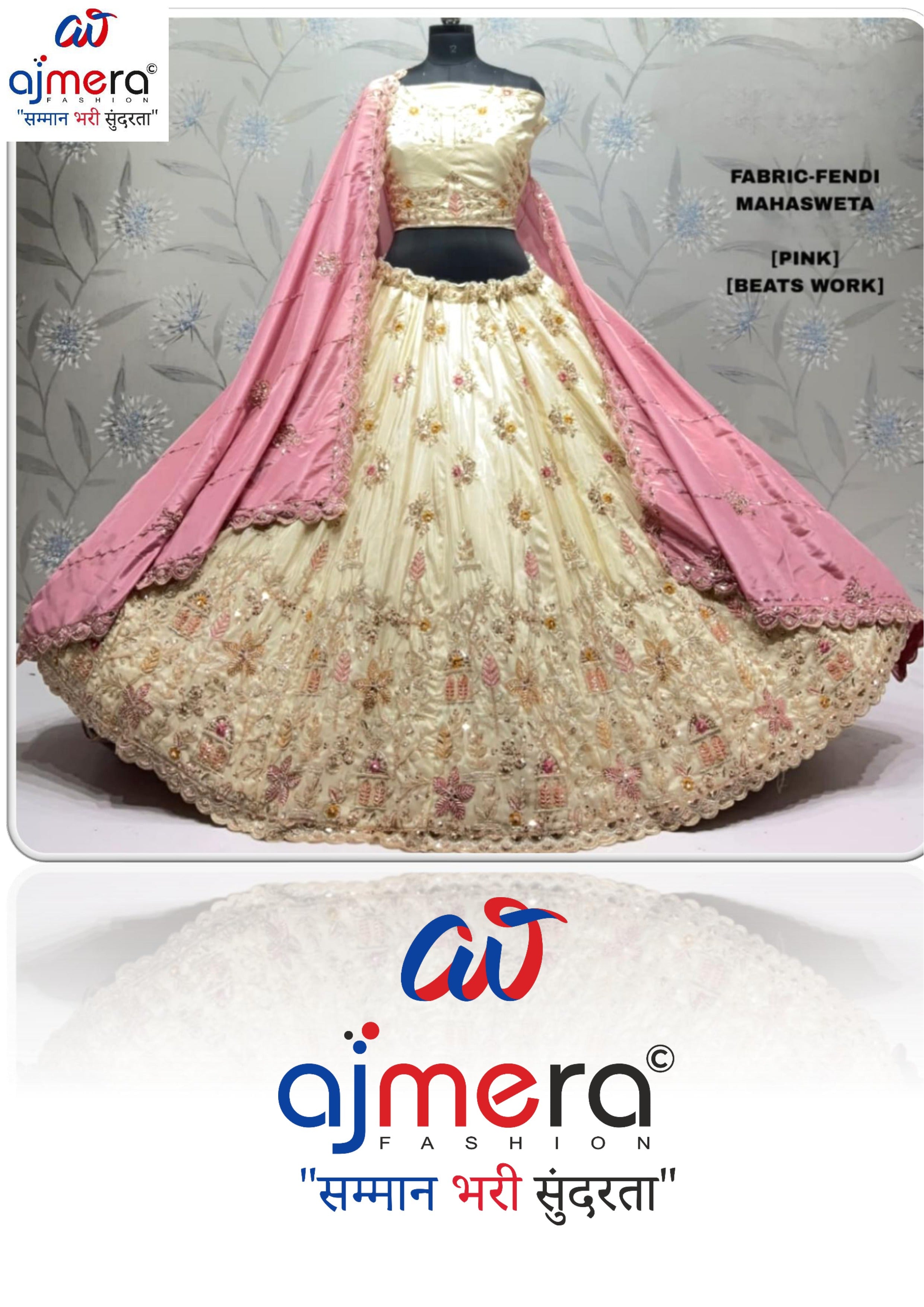 Fancy Embroidery Work Lehenga Choli Manufacturer Supplier Exporter|ADD-MAHASWETA