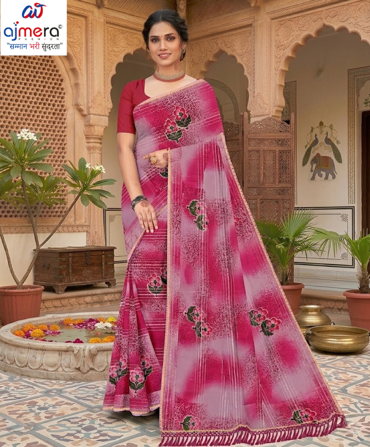 Graceful Printed Saree with Blouse Piece for Modern Ethnic Fashion  | GPT-BIJLI-3