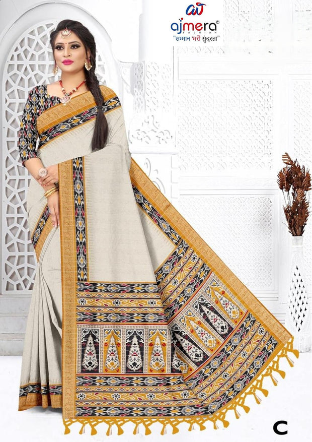 Exclusive Printed Saree with Blouse Piece for Elegant Ethnic Look  | PUS-JALPARI-6