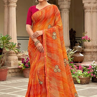 Classic Printed Saree with Blouse Piece for Timeless Traditional Style | PRM-THREE GOLI
