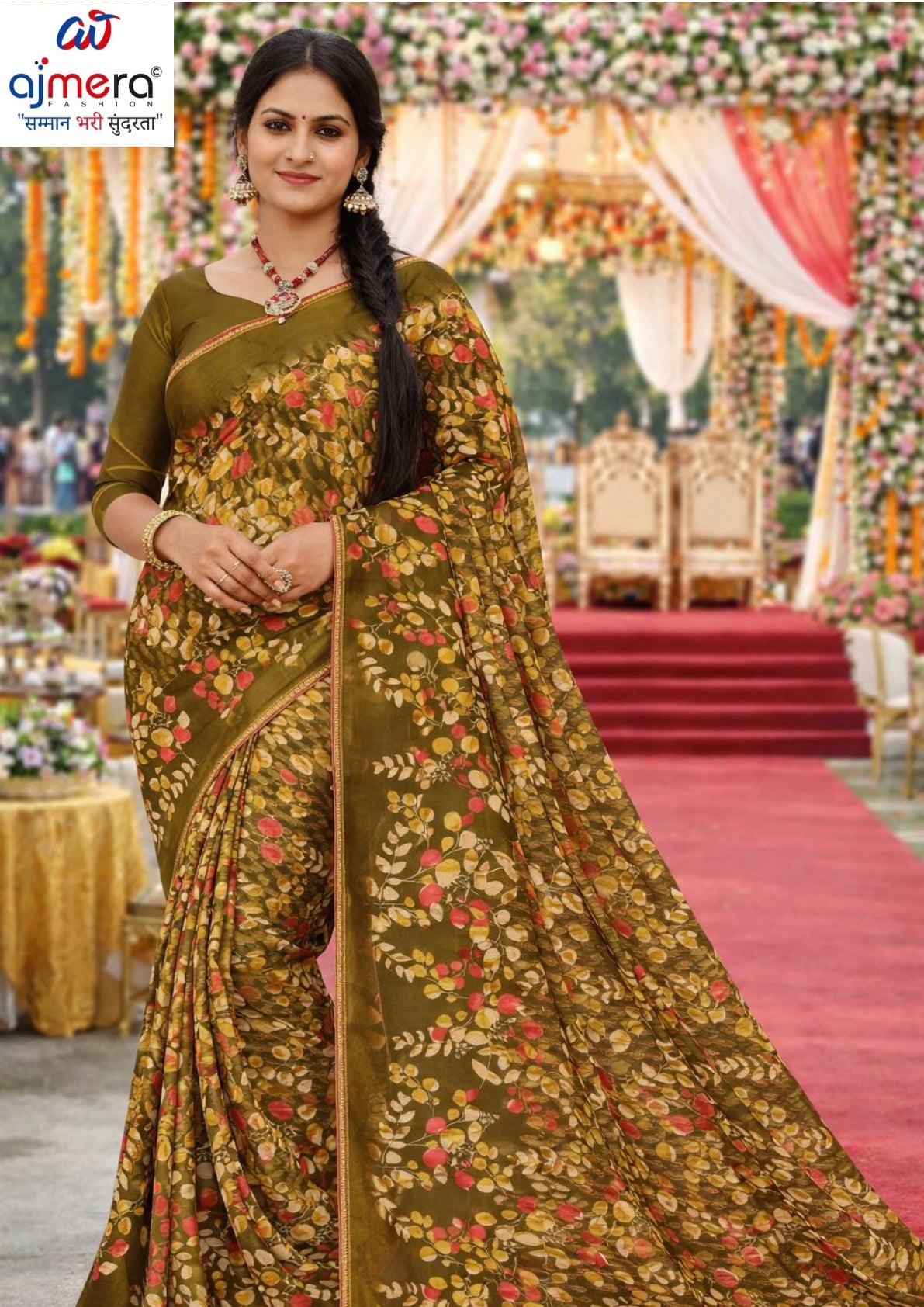 Classic Printed Saree with Blouse Piece for Timeless Traditional Style  | GLC-FULL DEMOND