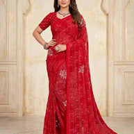 Fashionable Printed Saree with Blouse Piece for Festive Collection  | RDD-JYOTHI
