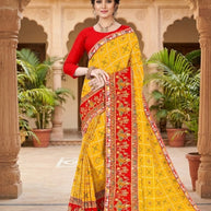 Georgette Print Loose Saree with Blouse for Premium Ethnic and Traditional Wear | TD-MITHASH