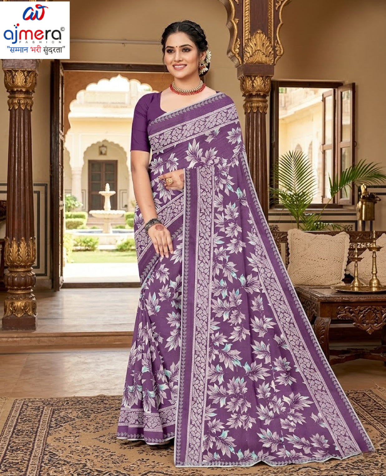 Beautiful Printed Saree with Blouse Piece for Cultural Celebrations | GPT-MEGHA-3