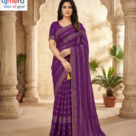 Fancy Dyed Matching Saree with Blouse Piece for Premium Ethnic and Traditional Wear | RAL-JUGNU