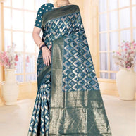 Fancy Jacquard Silk Saree With Blouse Piece | TUL-AARTI SITA COTTON
