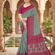 Trendy Printed Saree with Blouse Piece for Women’s Ethnic Wardrobe | PUS-DREAM GIRL-513