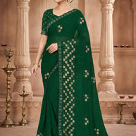 Dyed Matching Saree Supplier with Blouse Piece for Premium Ethnic and Traditional Wear | VKM-COMPANY
