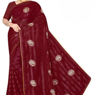Printed Dyed Matching Saree with Blouse Piece for Premium Ethnic and Traditional Wear | VKM-ONE TIME