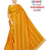 Fandy Dyed Matching Saree with Blouse Piece for Premium Ethnic and Traditional Wear | TIK-SHYAM BASURI