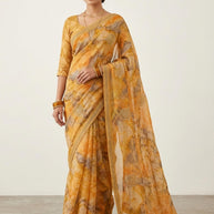 Weightless Print Loose Saree with Blouse for Premium Ethnic and Traditional Wear | BMS-MAGIC BOX