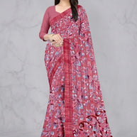 Classic Printed Saree without Blouse for Timeless Traditional Style | CAS-SMART SILK