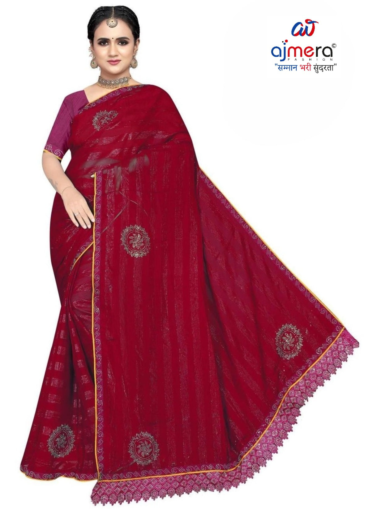 Dyed Matching Saree Collection with Blouse Piece for Premium Ethnic and Traditional Wear | SPB-EASY