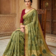 Chic Printed Saree with Blouse Piece for Sophisticated Ethnic Style  | VDT-SINDOOR-02