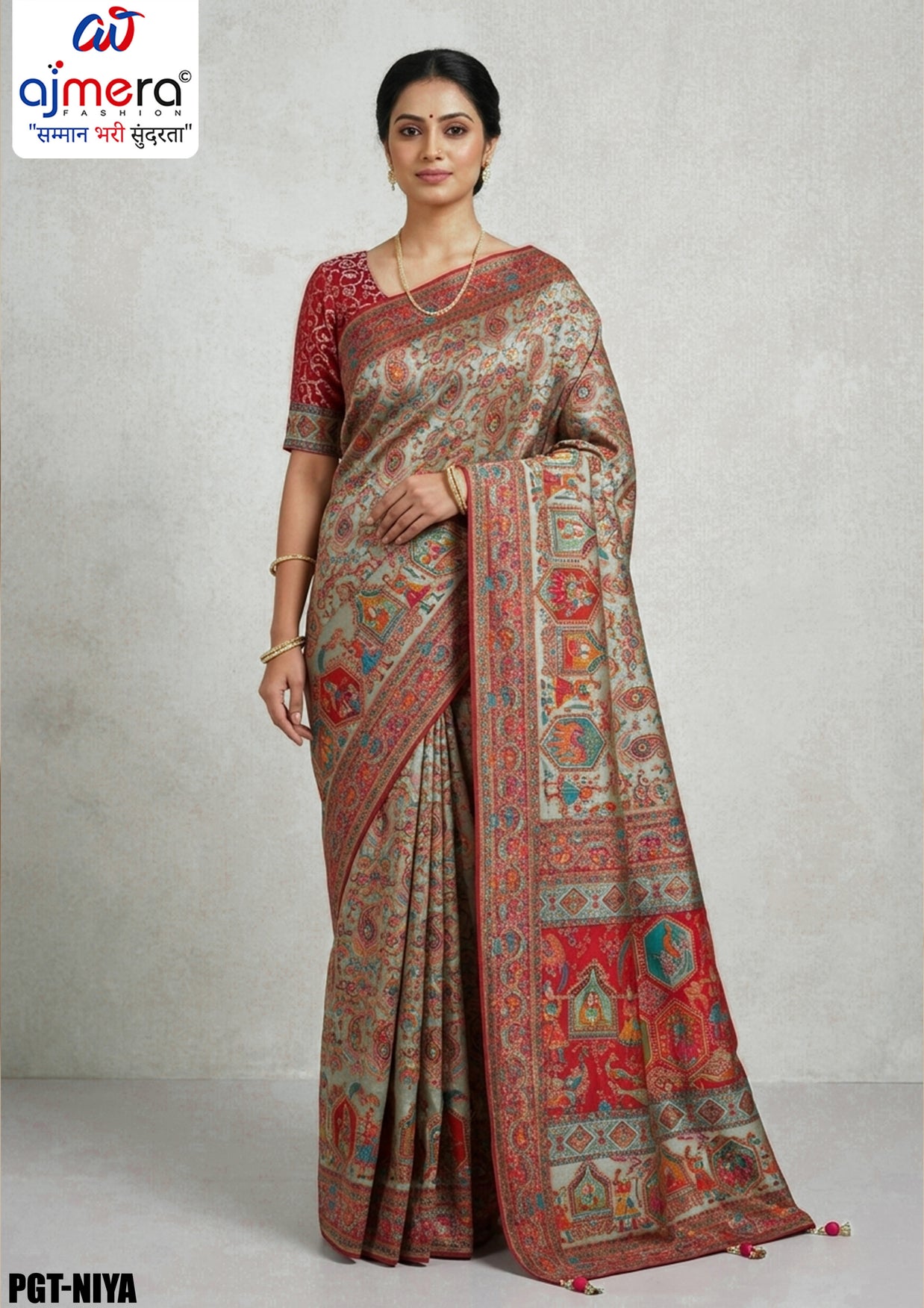 Graceful Border Jacquard Silk Saree With Blouse Piece | PGT-NIYA