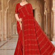 Fandy Fancy Lycra Matching Saree with Blouse Piece for Premium Ethnic and Traditional Wear | RAL-ISHIKA