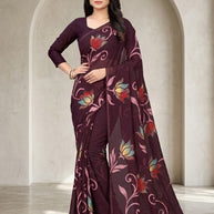 Fashionable Printed Saree with Blouse Piece for Festive Collection | SSR-PRIYATAMA