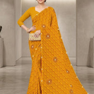 Fashionable Printed Saree with Blouse Piece for Festive Collection  | CAS-PANCHWATI