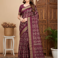 Silk Kota Silk Saree with Blouse for Premium Ethnic and Traditional Wear | ALL-HOLLAND SILK-124