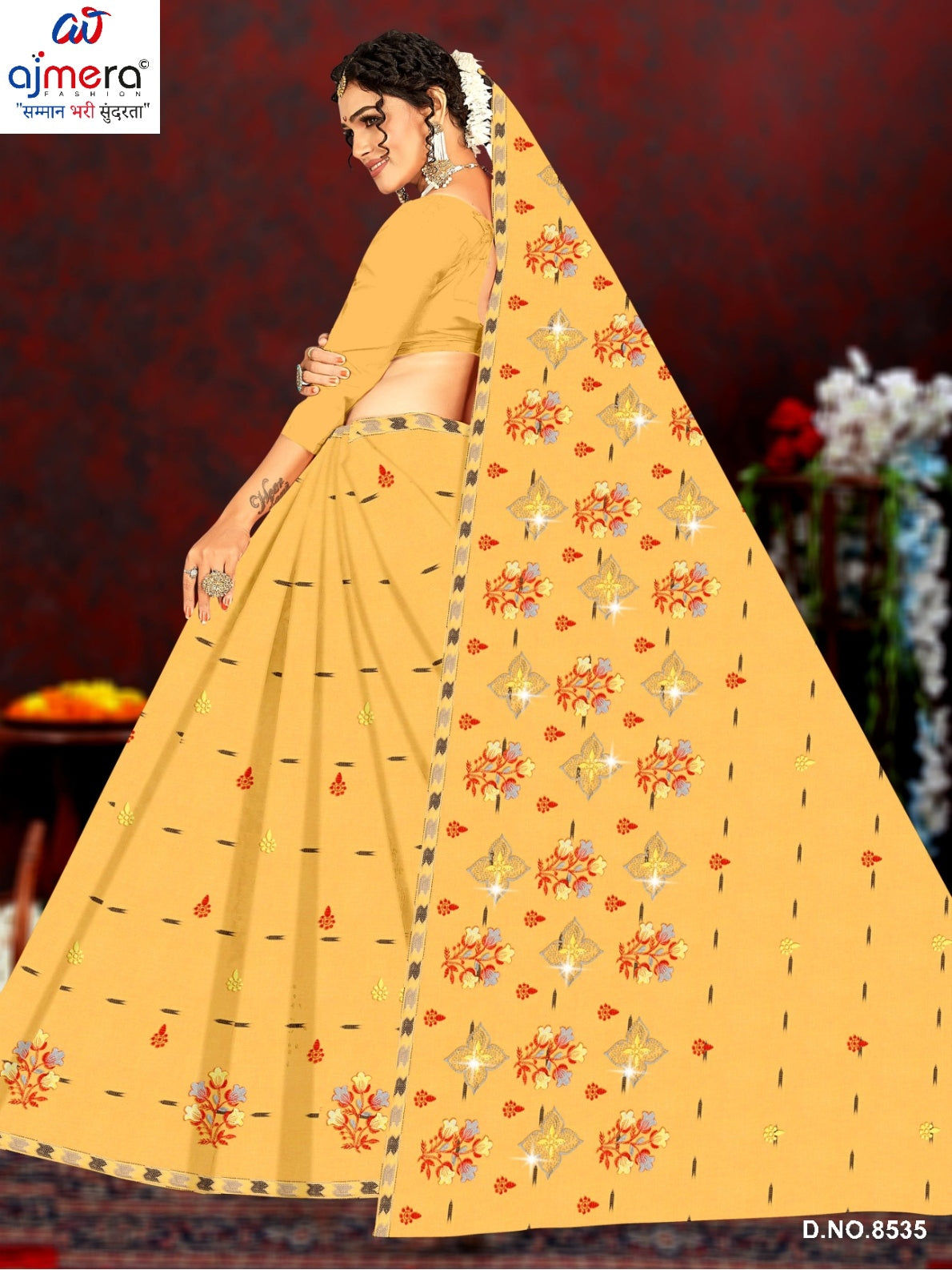 Daily Wear Cotton Saree with Without Blouse for Premium Ethnic and Traditional Wear | PJA-SANA