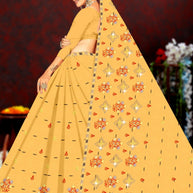 Daily Wear Cotton Saree with Without Blouse for Premium Ethnic and Traditional Wear | PJA-SANA