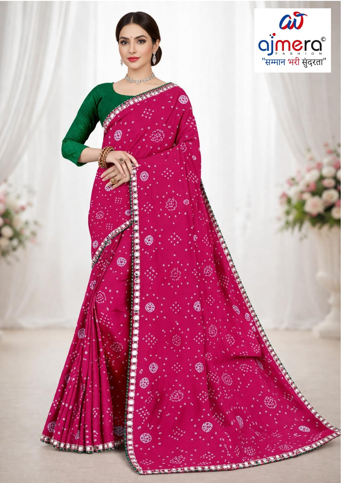 Designer Printed Saree with Blouse Piece for Special Occasions | TD-ROSE