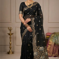 Fashionable Jacquard Silk Saree with Blouse Piece for Special Events | CUT-11739