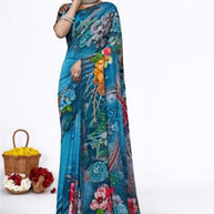 Classic Printed Saree with Blouse Piece for Timeless Traditional Style  | VER-LOVE CHESS-48082