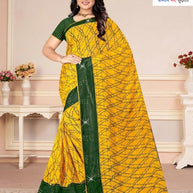 Graceful Printed Saree with Blouse Piece for Modern Ethnic Fashion  | CAS-BHAGYA SHREE