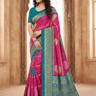 Premium Printed Saree with Matching Blouse Piece for Ethnic Elegance  | VER-BANJARAN-43342