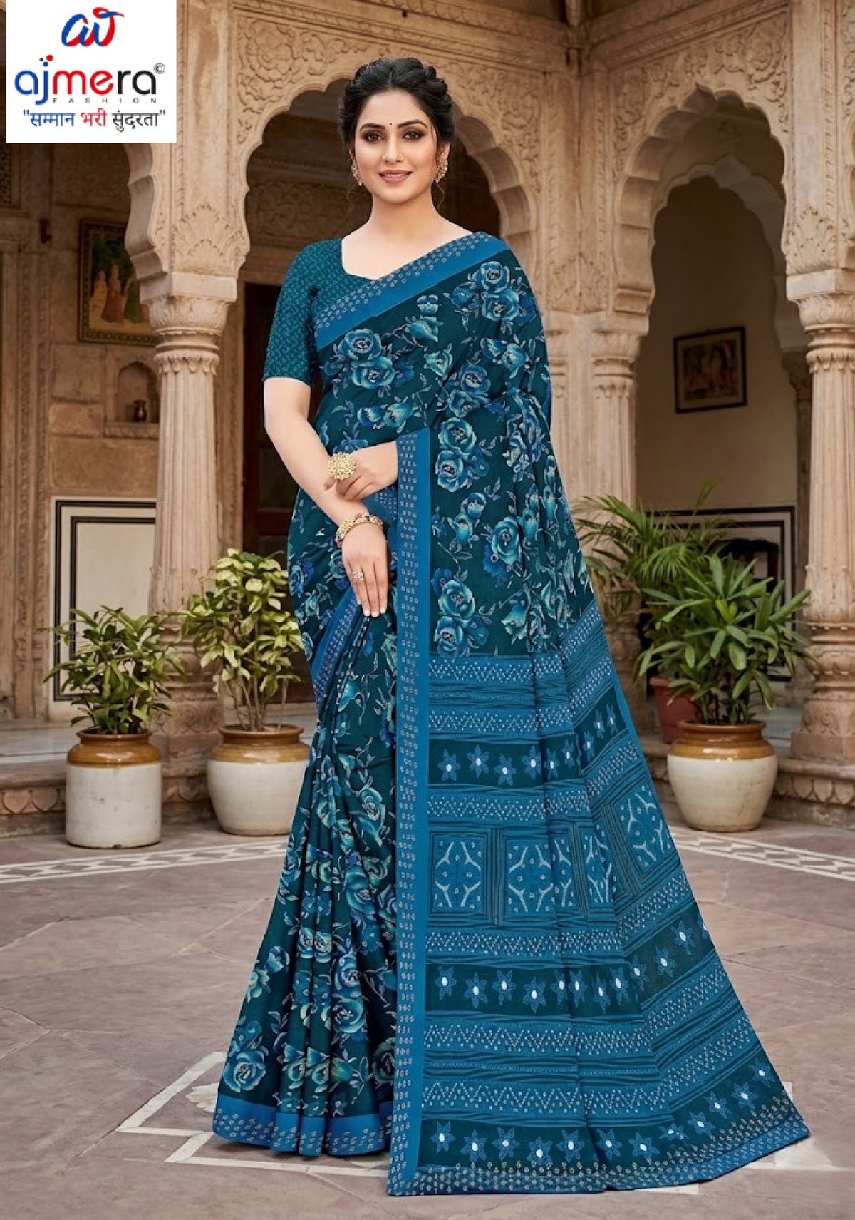 Beautiful Printed Saree with Blouse Piece for Cultural Celebrations | GLC-PALAV
